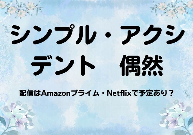 シンプル・アクシデント　偶然,Amazonプライム,配信,Netflix